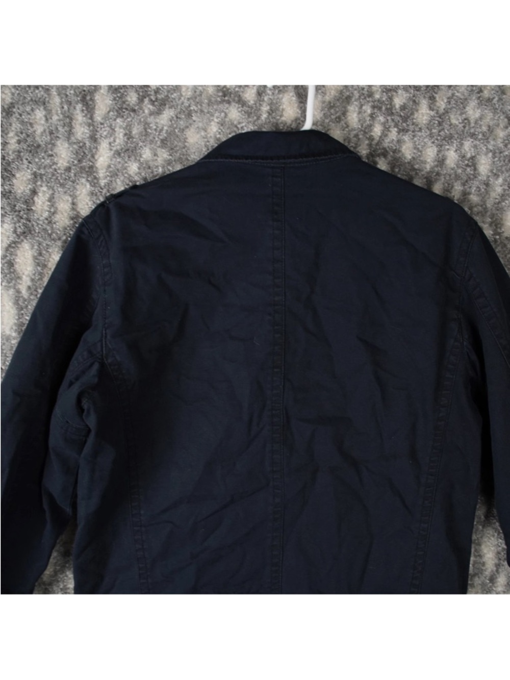 Quiksilver Cotton Utility Shacket Kids Large 16-18 Blue Jacket Washed Button - Picture 6 of 13